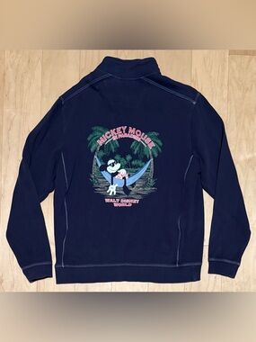 Tommy Bahama Walt Disney World Mickey Mouse 1/4 Zip Pullover Sweater Men’s M